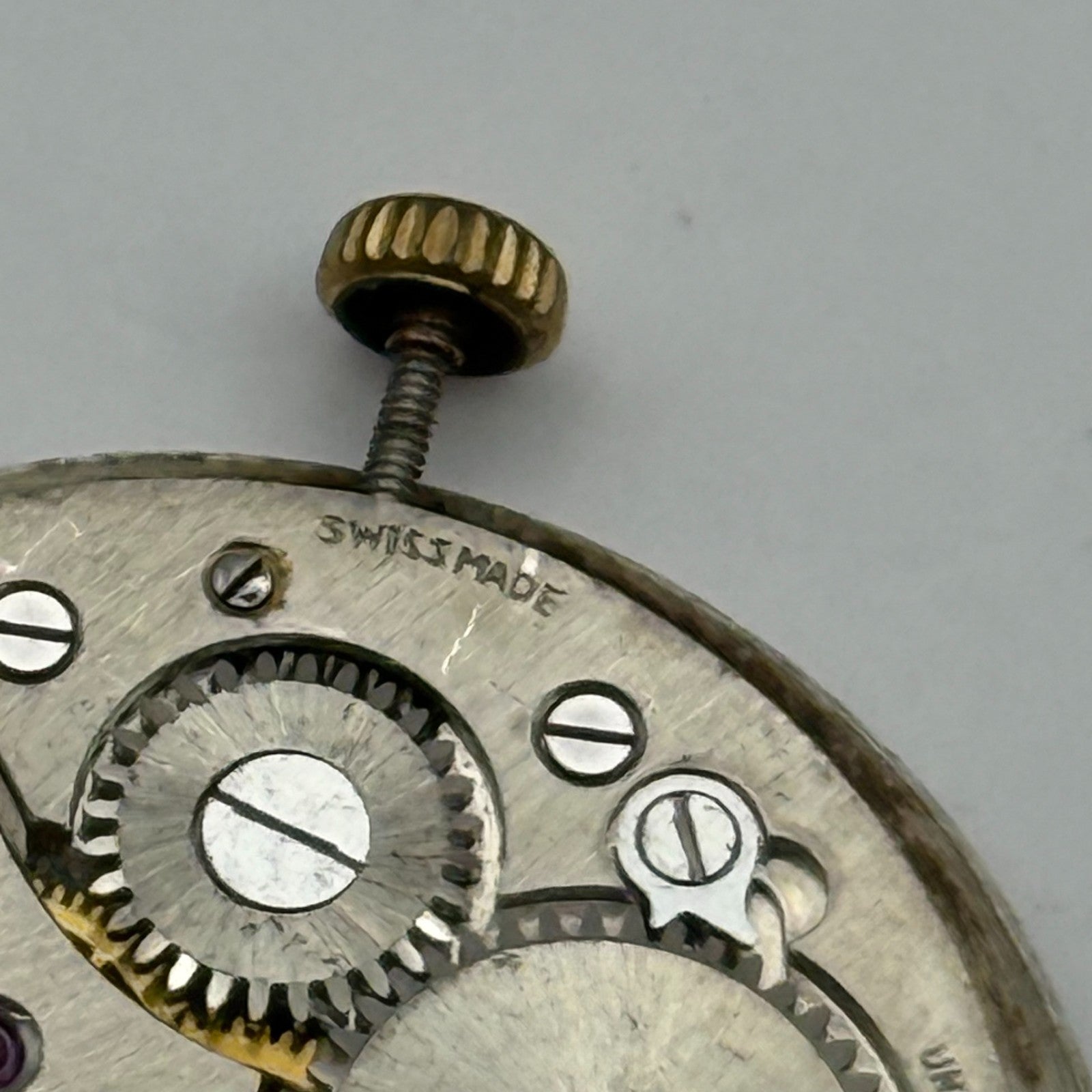 OM 116 Watch Movement Jesby Running Manual Wind Vintage Parts 25.8mm
