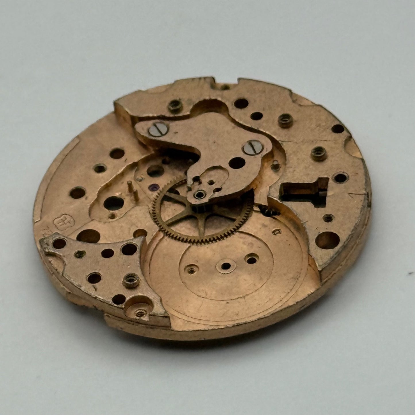 FHF 72 Watch Movement Main Plate Manual Wind Vintage Swiss Parts Repair 25.9mm