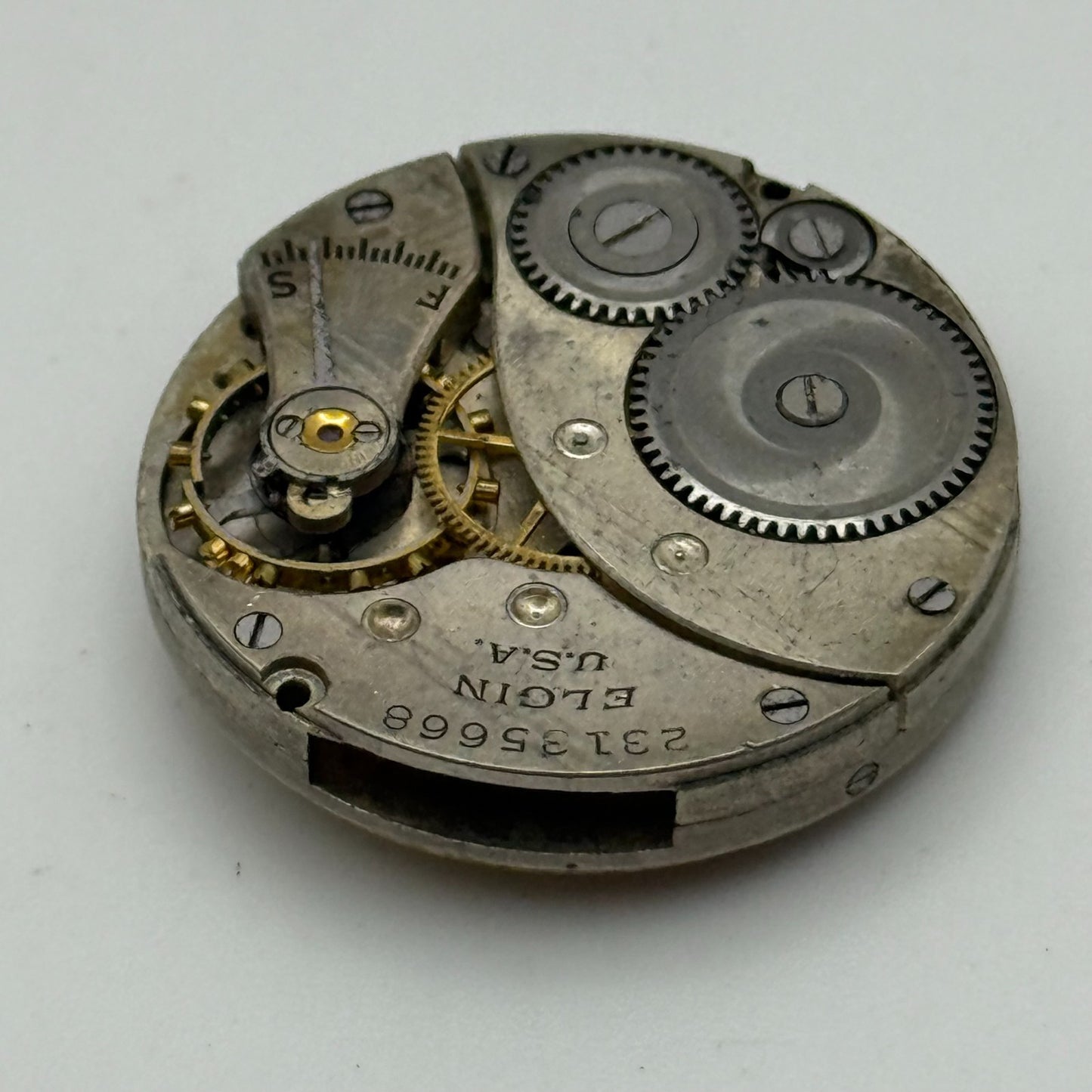 1921 Antique 3/0s Elgin 463 Model 3 American Watch Movement PARTS REPAIR SPARES