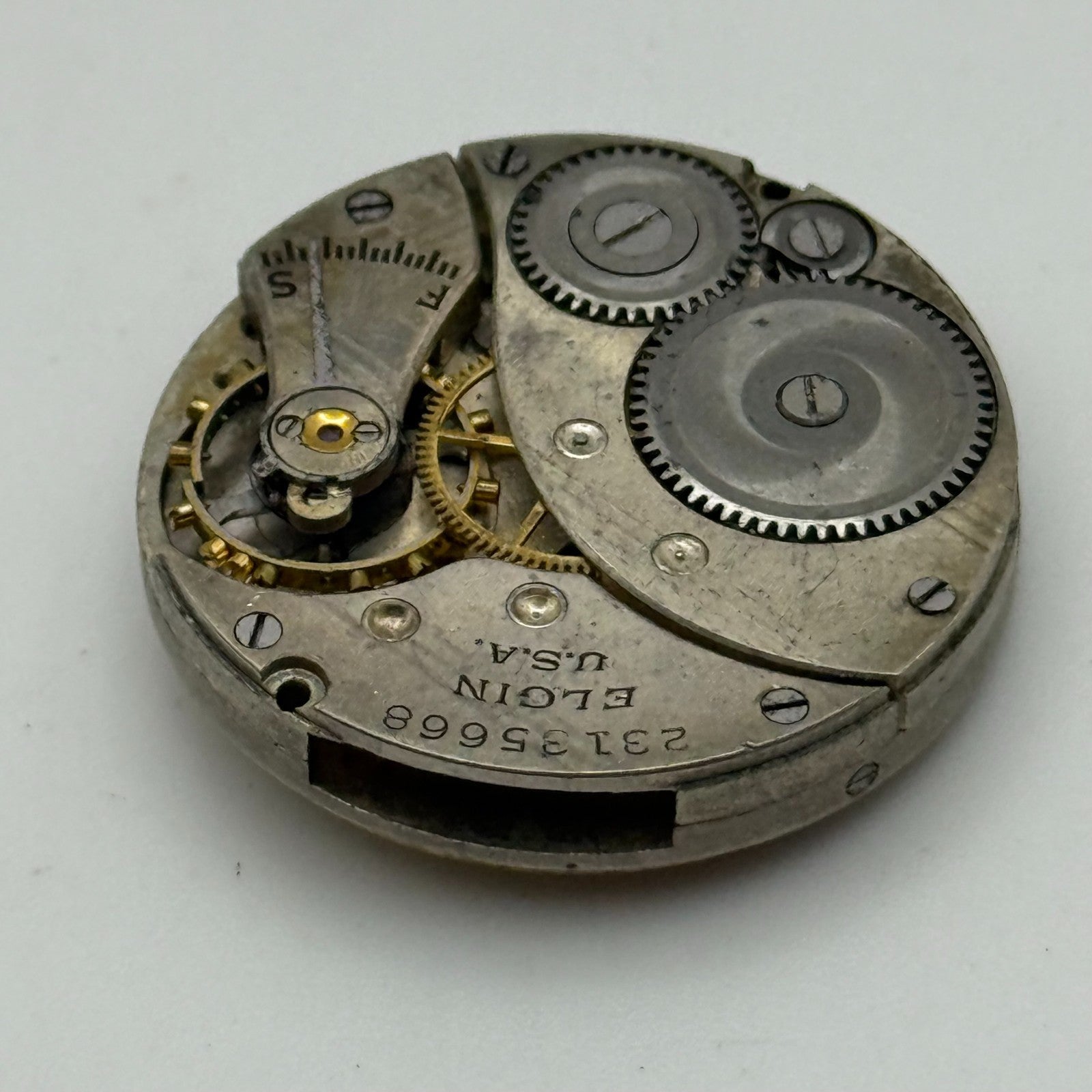 1921 Antique 3/0s Elgin 463 Model 3 American Watch Movement PARTS REPAIR SPARES
