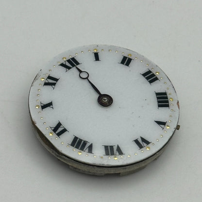 25mm Unidentified Roman Numerals Trench Watch Movement Manual Wind PARTS SPARES