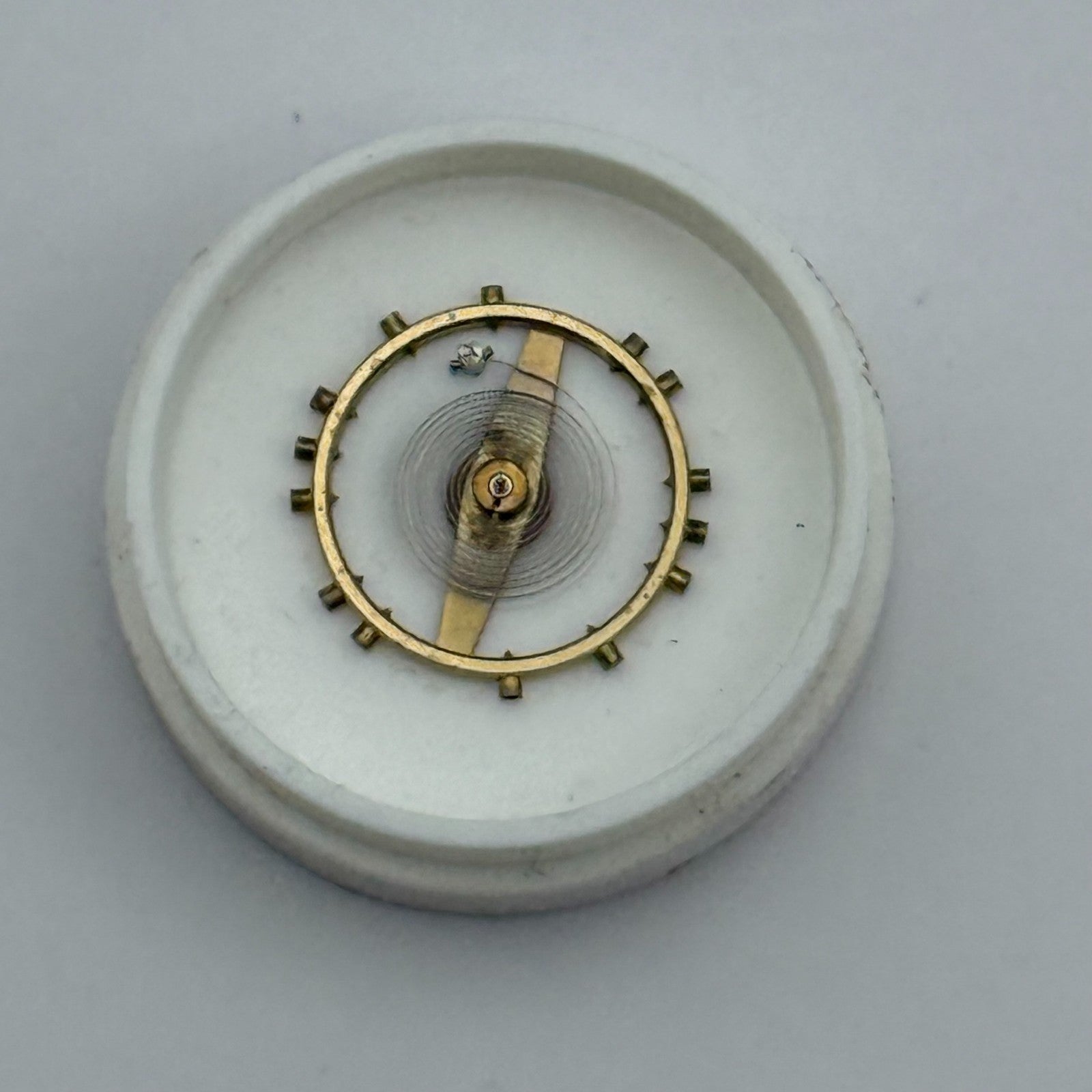 FHF 28 Balance Wheel Complete And Spring  10½’’’ 197 M Watch Movement Parts NOS