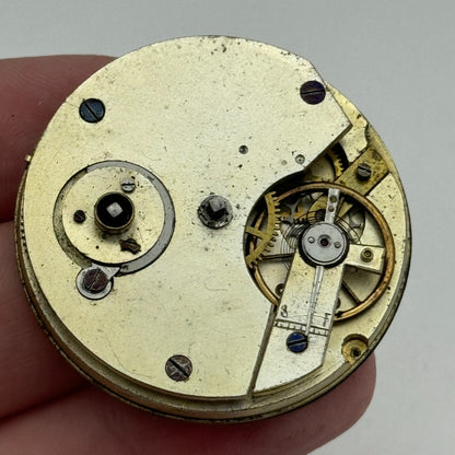 41.1mm J H Stanley Deptford Balance Intact Key Wound Pocket Watch Movement PARTS