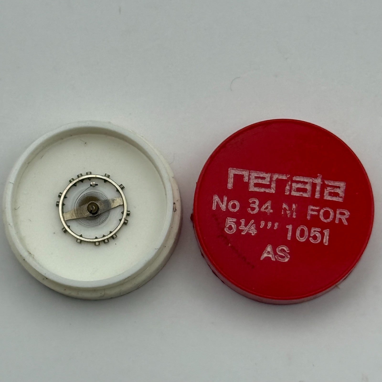 AS 1051 Balance Wheel Complete And Spring 5¼’’’ 34 M Watch Movement Parts NOS