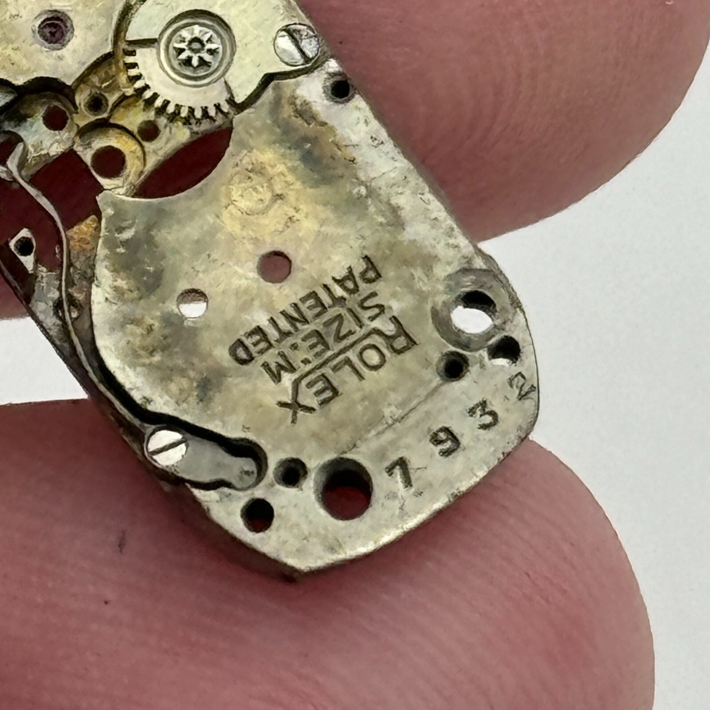 10mm Rolex Size M Patented Main Plate Manual Wind Vintage Watch Movement PARTS