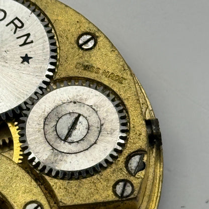 Unicorn Pocket Watch Movement Open Face 15 Jewels Swiss Parts Repair 41.1mm
