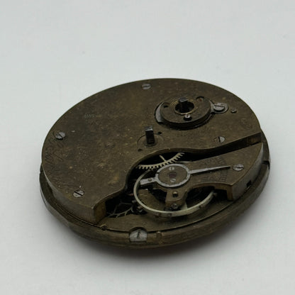 42.2mm Antique H Samuel Manchester Patent Balance Pocket Watch Movement PARTS
