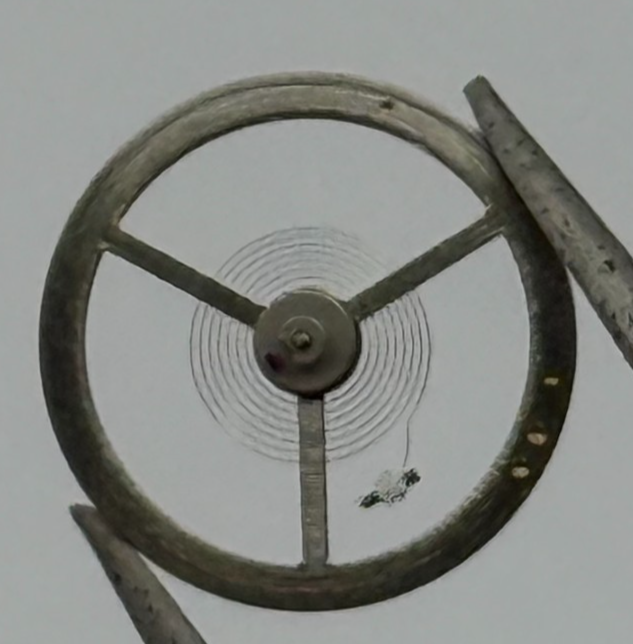 EB 8021 Balance Wheel Complete And Spring 10 1/2''' 1253 Watch Movement Parts