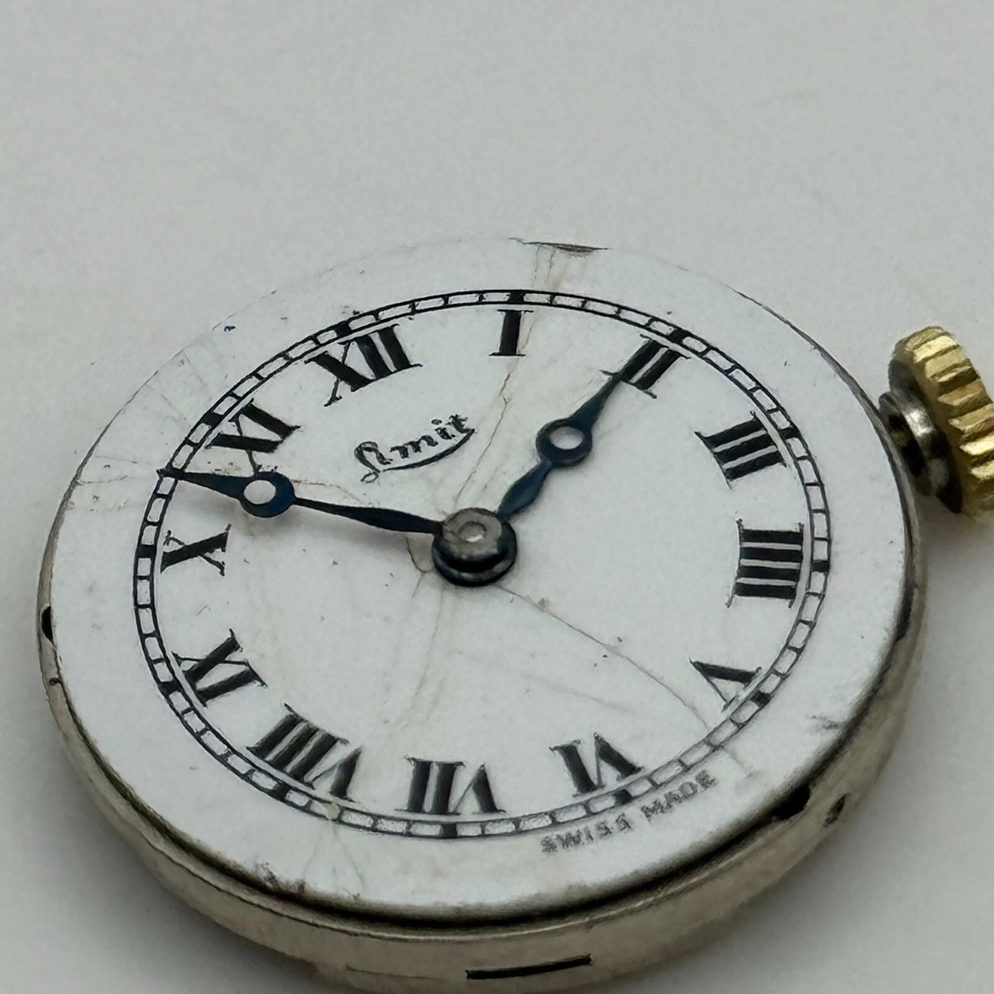19.6mm Limit Revue Cal 78 Roman Numerals Trench Manual Wind Watch Movement PARTS