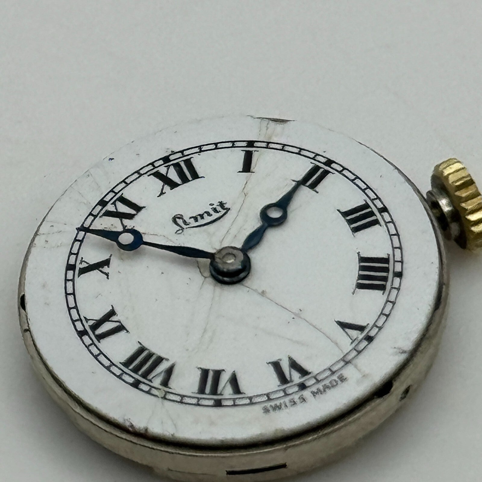 19.6mm Limit Revue Cal 78 Roman Numerals Trench Manual Wind Watch Movement PARTS