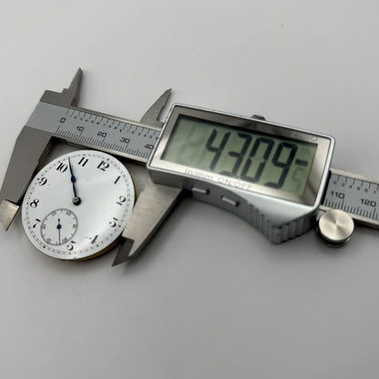 Unicorn Pocket Watch Movement Open Face 15 Jewels Swiss Parts Repair 41.1mm