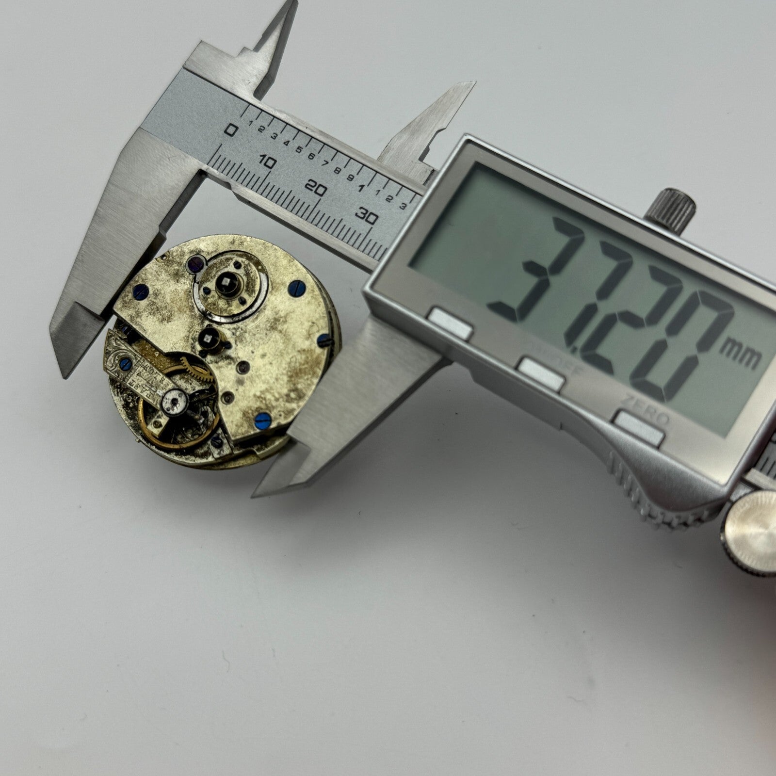 38.6mm Antique Key Wound Pocket Watch Movement Dial PARTS REPAIR SPARES