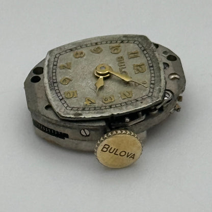 12.8mm Bulova Ladies 5AC Manual Wind Swiss 17 Jewels Watch Movement PARTS SPARES