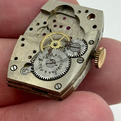 20mm Men's Marc Favre Cal 485 Manual Wind Swiss Tank Watch Movement PARTS SPARES