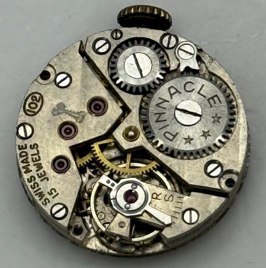19.6mm Running Vintage Pinnacle Record 102 Manual Wind Watch Movement PARTS