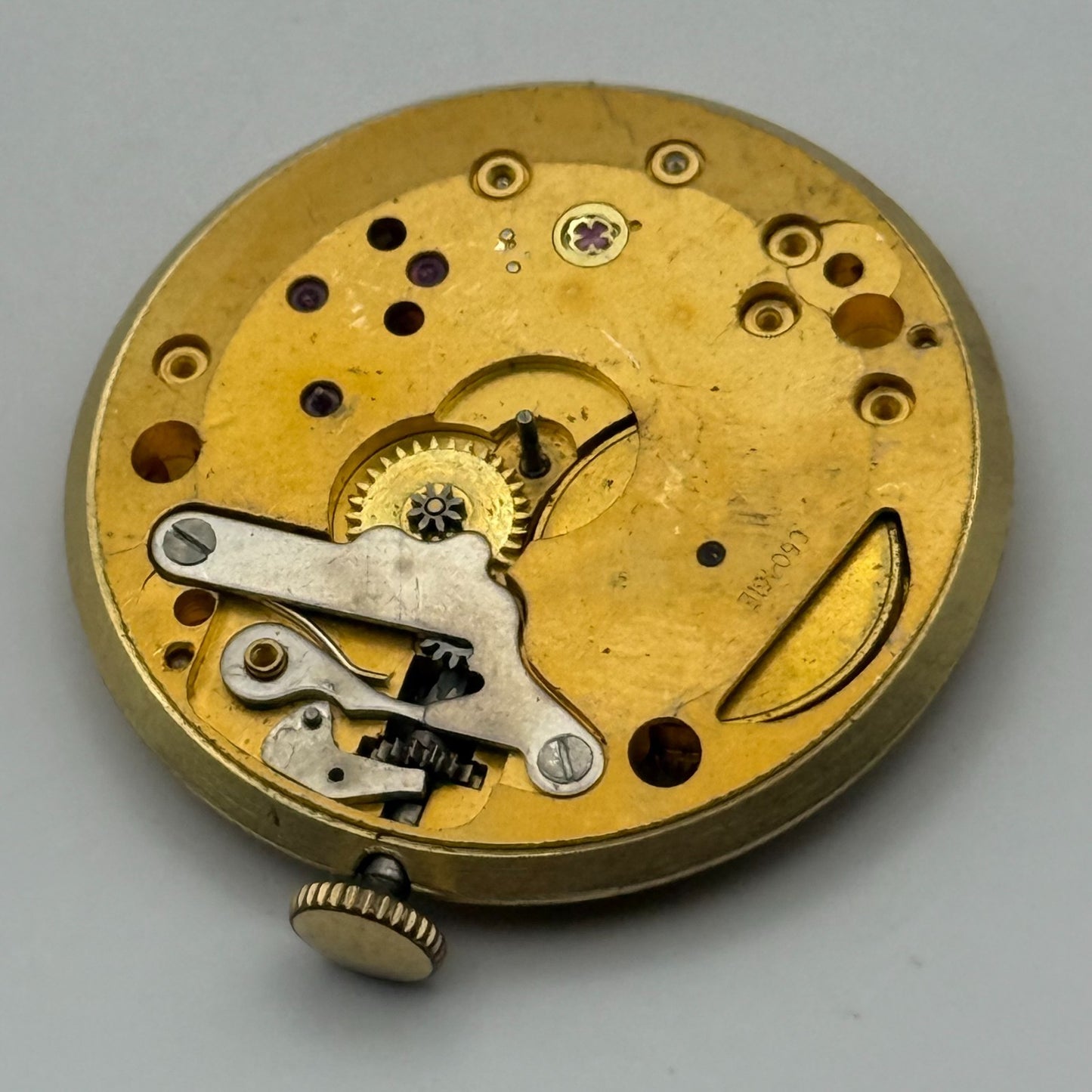 Smiths De Luxe 44 15 Jewels Watch Movement Manual Wind Vintage Parts 29.1mm
