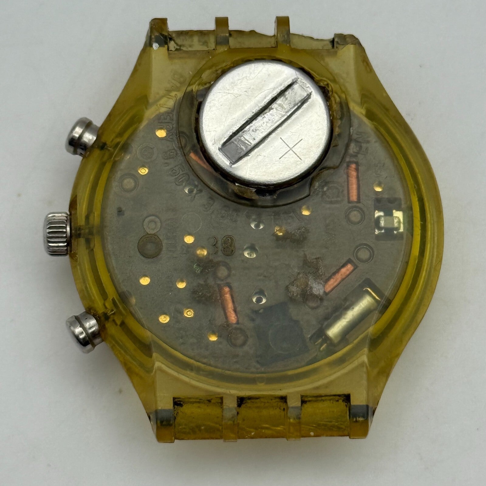 37.4mm Vintage 1996 Swatch Shiny Start SCK407 Chronograph Watch UNTESTED PARTS