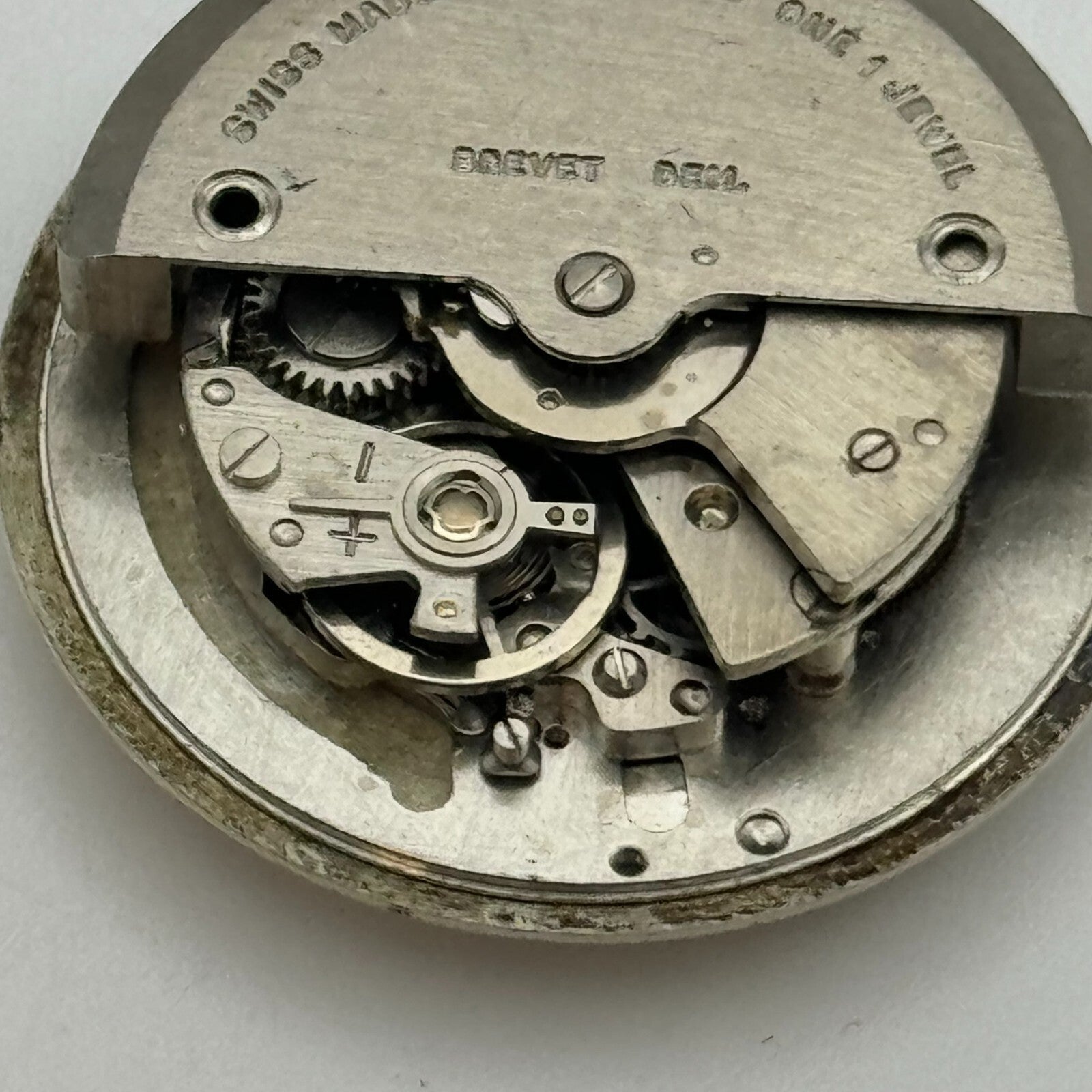 25.8mm Penguin EB 1575N Automatic 1 Jewel Watch Movement Swiss Vintage PARTS