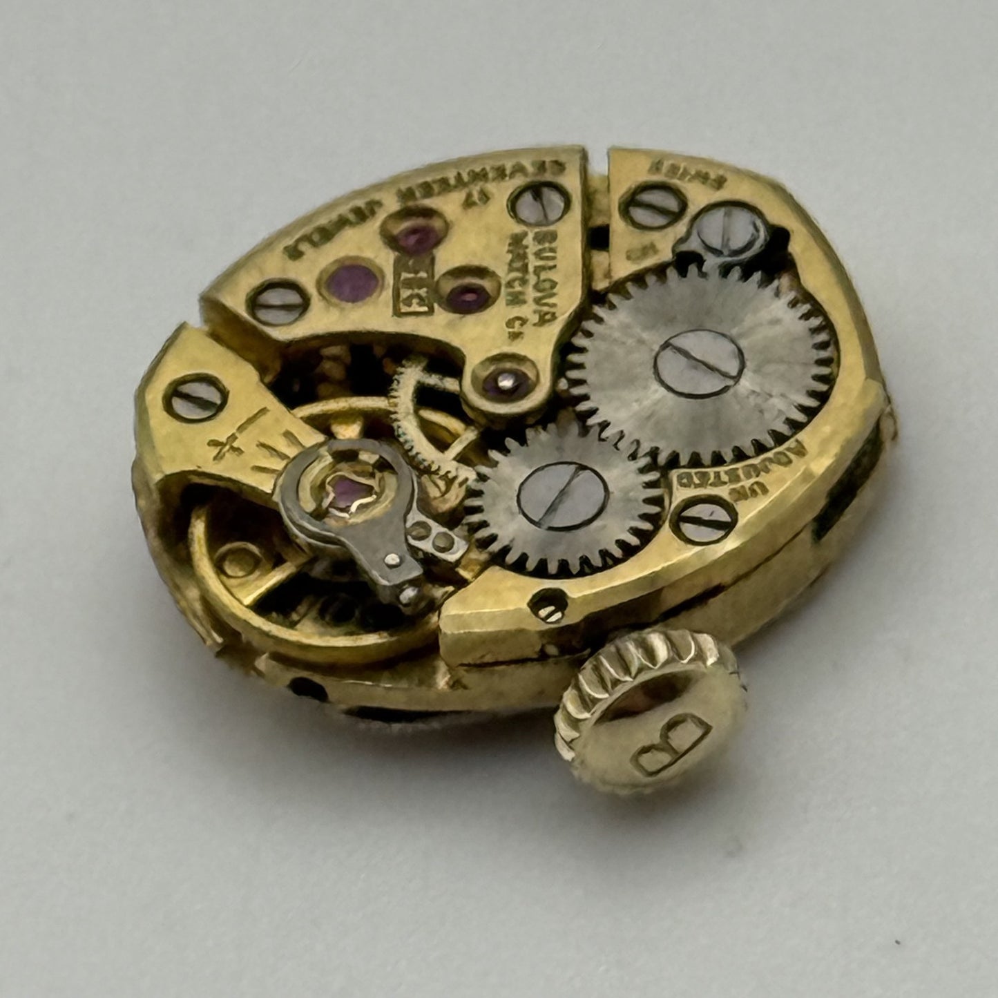 12.9mm Vintage Bulova 5BC Manual Wind Watch Movement PARTS REPAIR