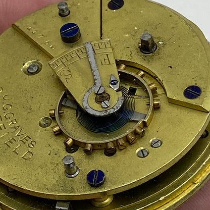 44.9mm Antique J G Graves The English Express Lever Pocket Watch Movement PARTS
