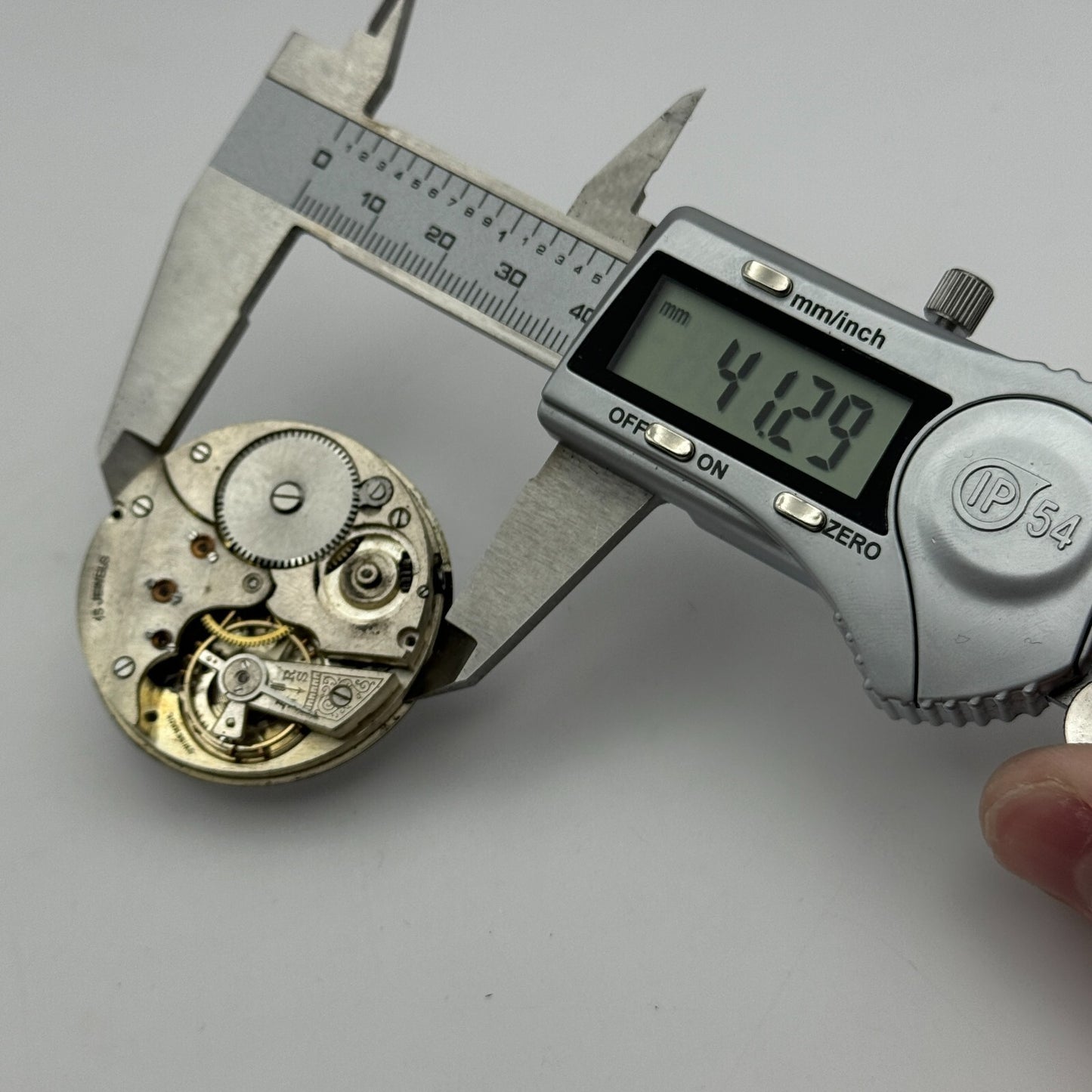 43.1mm Vintage Open Face Swiss Made Pocket Watch Movement PARTS REPAIR SPARES