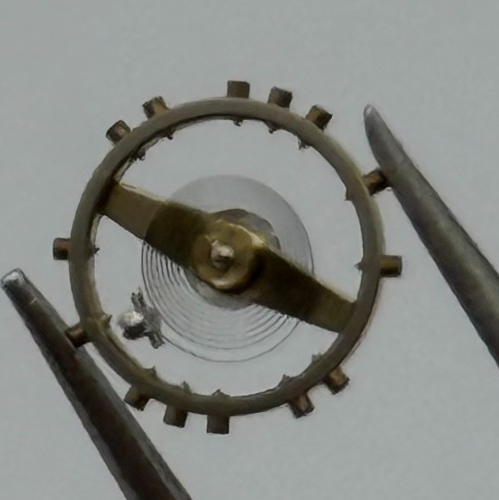 AS 475 Balance Wheel Complete And Spring 5¼''' 20 Watch Movement Parts NOS