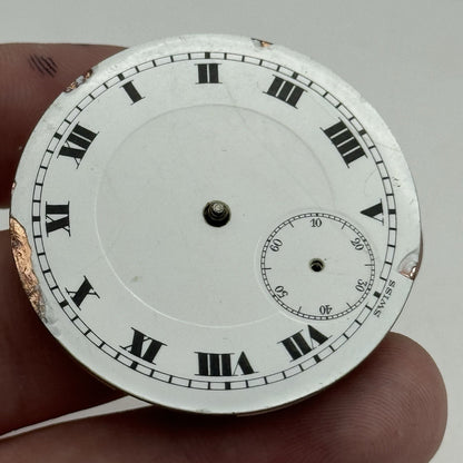 41.7mm Unidentified 15 Jewels Swiss Vintage Pocket Watch Movement PARTS REPAIR