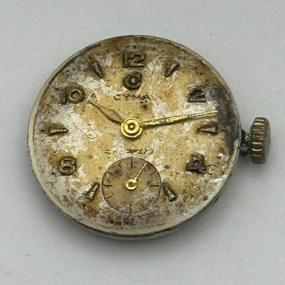 19.7mm Cyma R.424 Sub Seconds Manual Wind Watch Movement Swiss Vintage PARTS