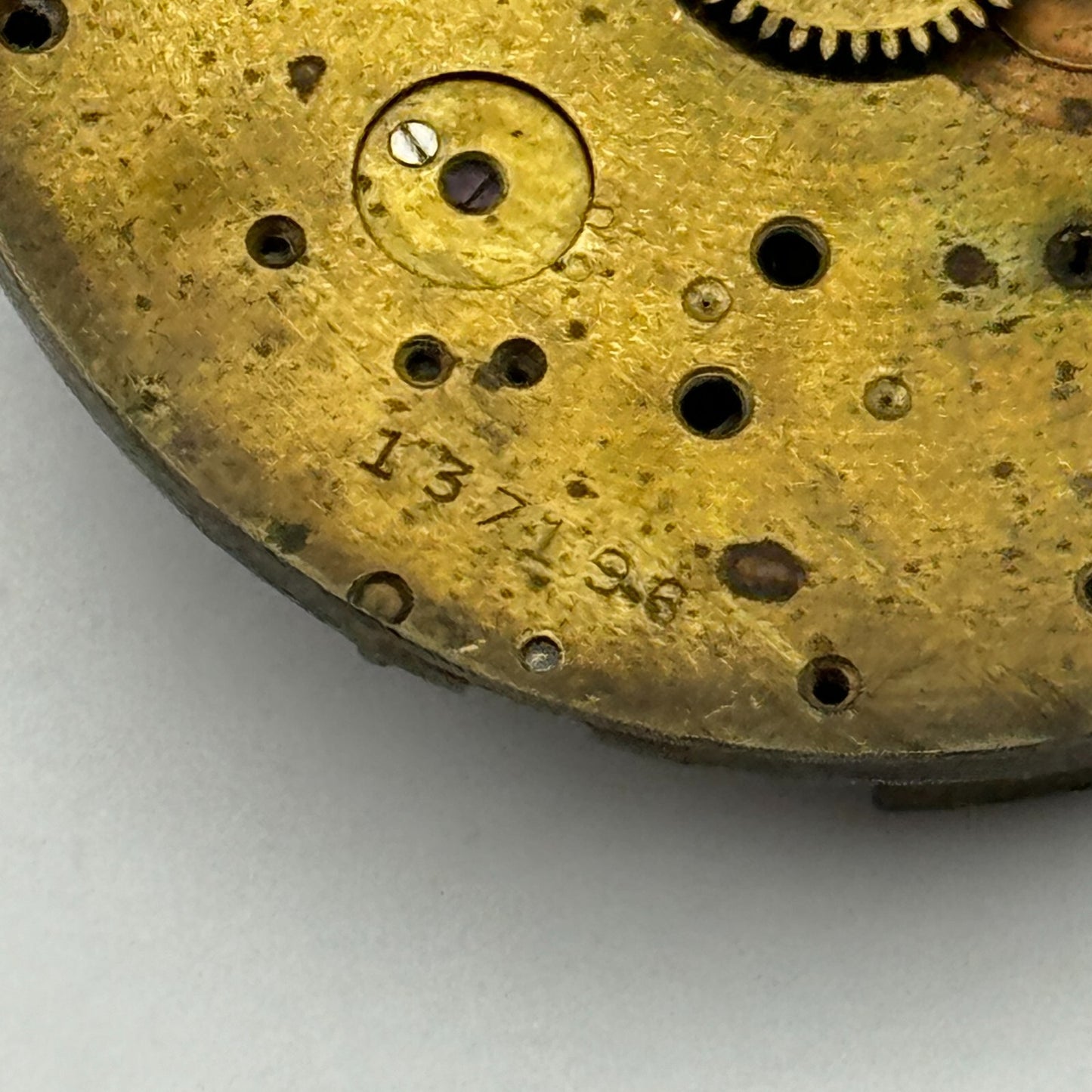 42.2mm Antique H Samuel Manchester Patent Balance Pocket Watch Movement PARTS