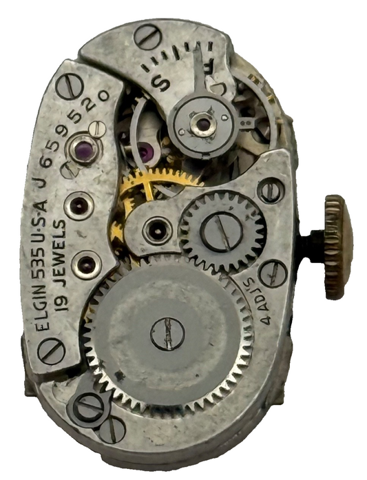 Lady Elgin Grade 535 Model 2 Watch Movement 1948 21/0s American Parts Repair