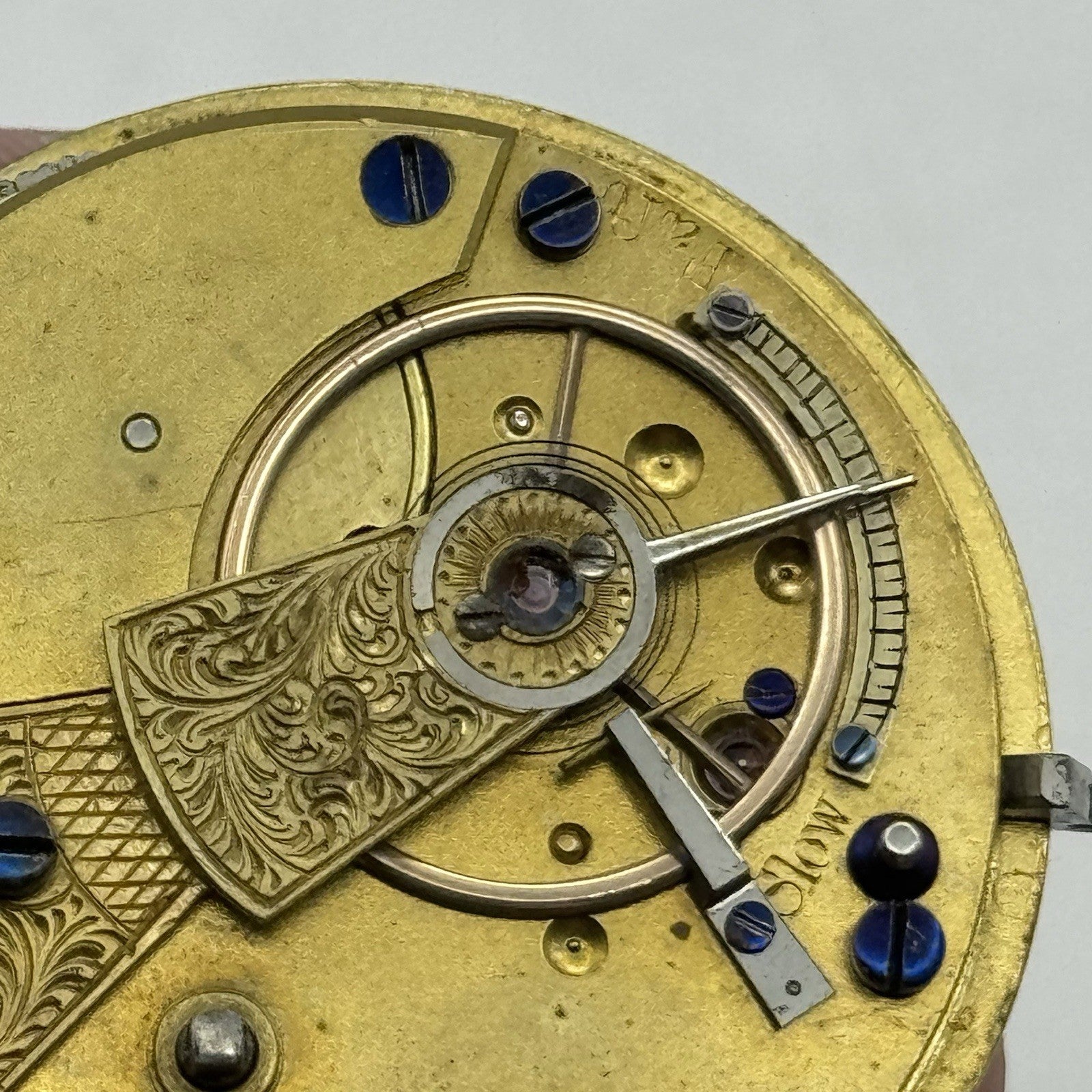 36mm Running Antique Quality English Fusee Pocket Watch Movement -  TO RESTORE