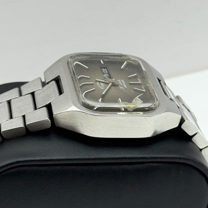 38mm Men’s Rare Vintage Rotary TV Case Automatic Swiss Date Watch PARTS REPAIR