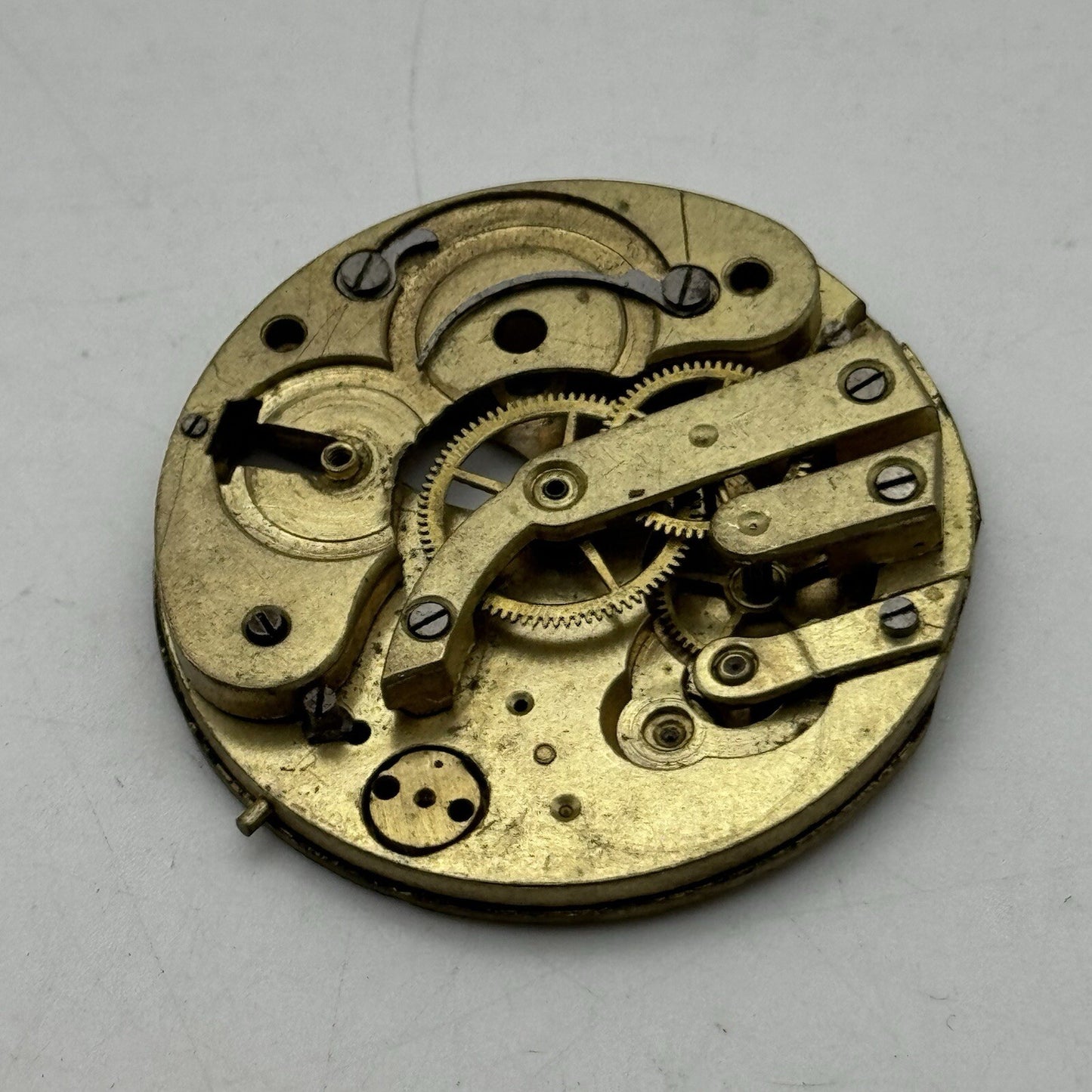 40.5mm Unidentified Partial No Bal Pocket Watch Movement FOR PARTS Restore
