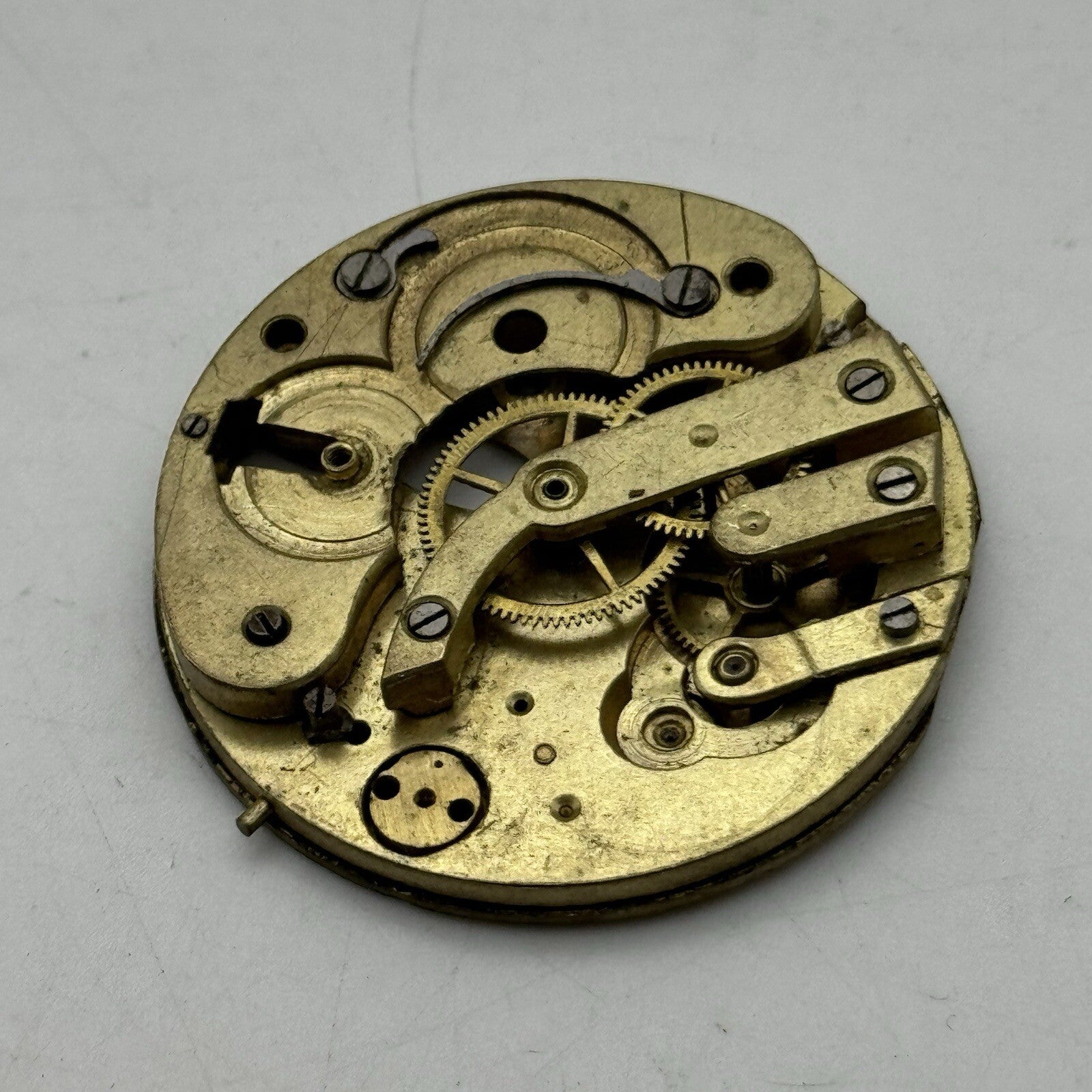 40.5mm Unidentified Partial No Bal Pocket Watch Movement FOR PARTS Restore