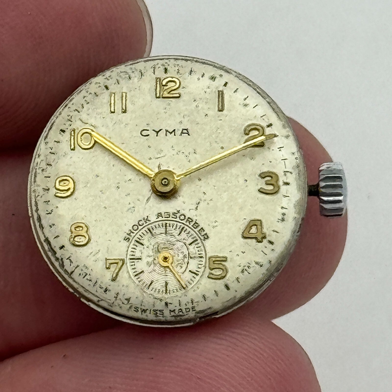 19.7mm Ladies Cyma R.424 Balance Ok Nice Finish Sub Seconds Watch Movement PARTS