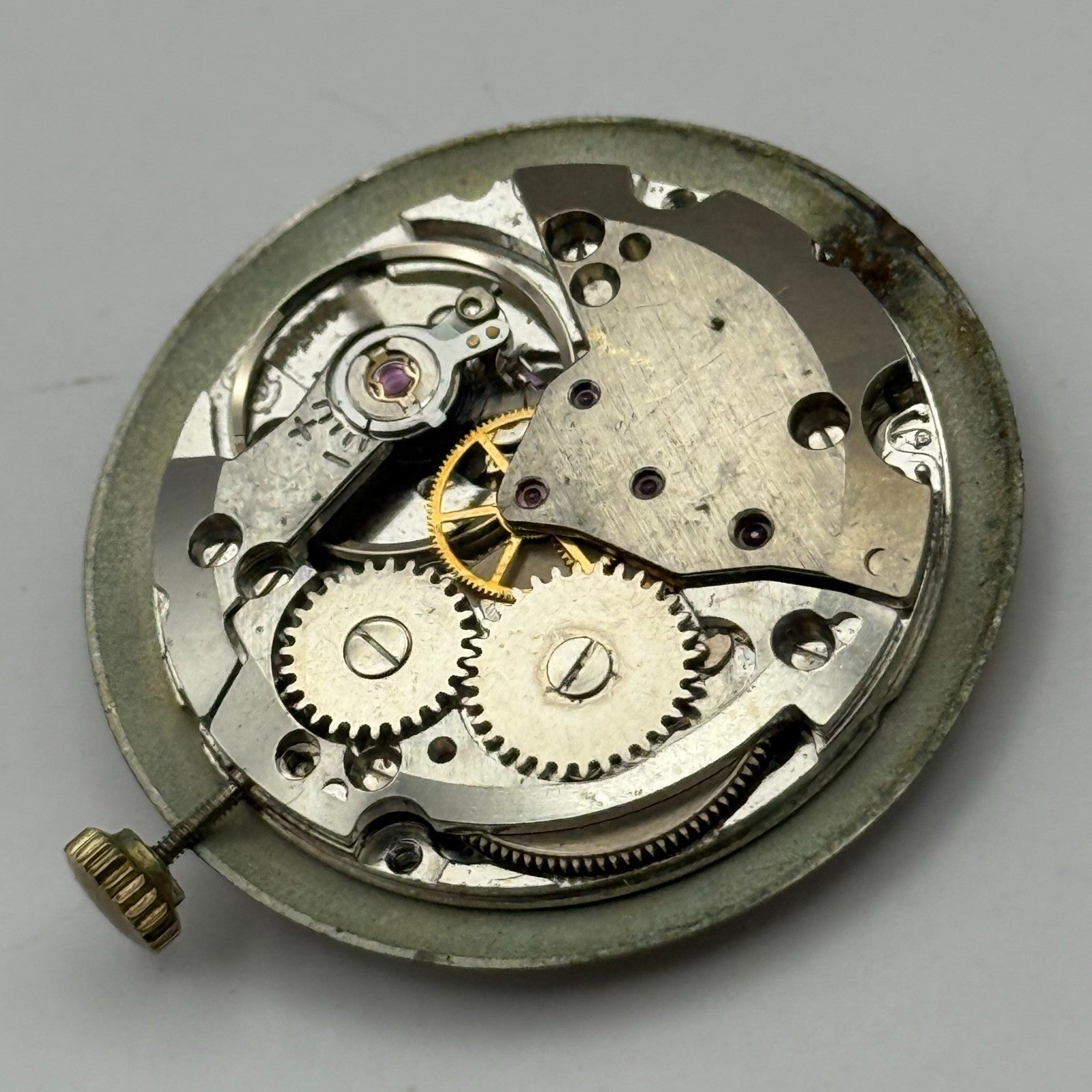 ETA 2750 Mystery Dial Watch Movement Running Manual Wind Vintage Parts 25.9mm