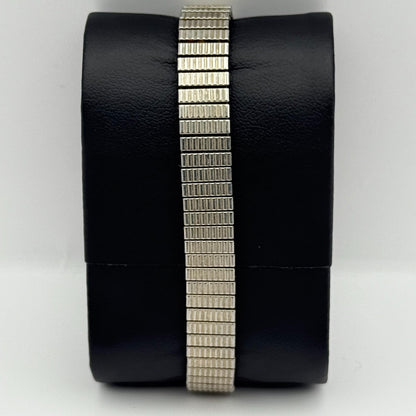 Sekonda USSR Vintage Quartz Watch Gold Tone Stretch Band Steel Working 22mm