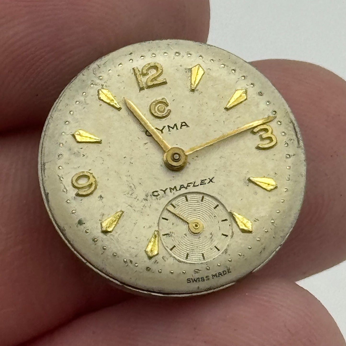 19.7mm Cyma R.424 Sub Seconds Manual Wind Watch Movement Swiss Vintage PARTS
