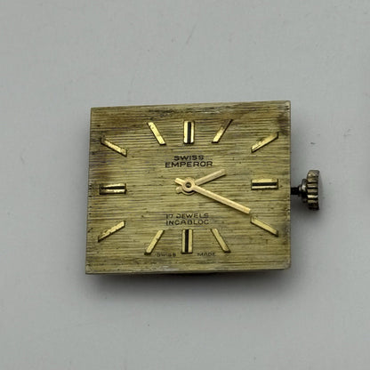 24mm Vintage Ladies Swiss Emperor Gold Plated Manual Wind Swiss FHF Watch PARTS