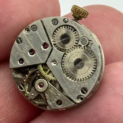 19.7mm Shield Peseux P 220 Manual Wind Swiss Made 15 Jewels Watch Movement PARTS