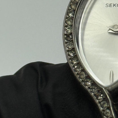 Sekonda Ladies Quartz Watch Crystal Accents Silver Tone Bracelet Working 17mm