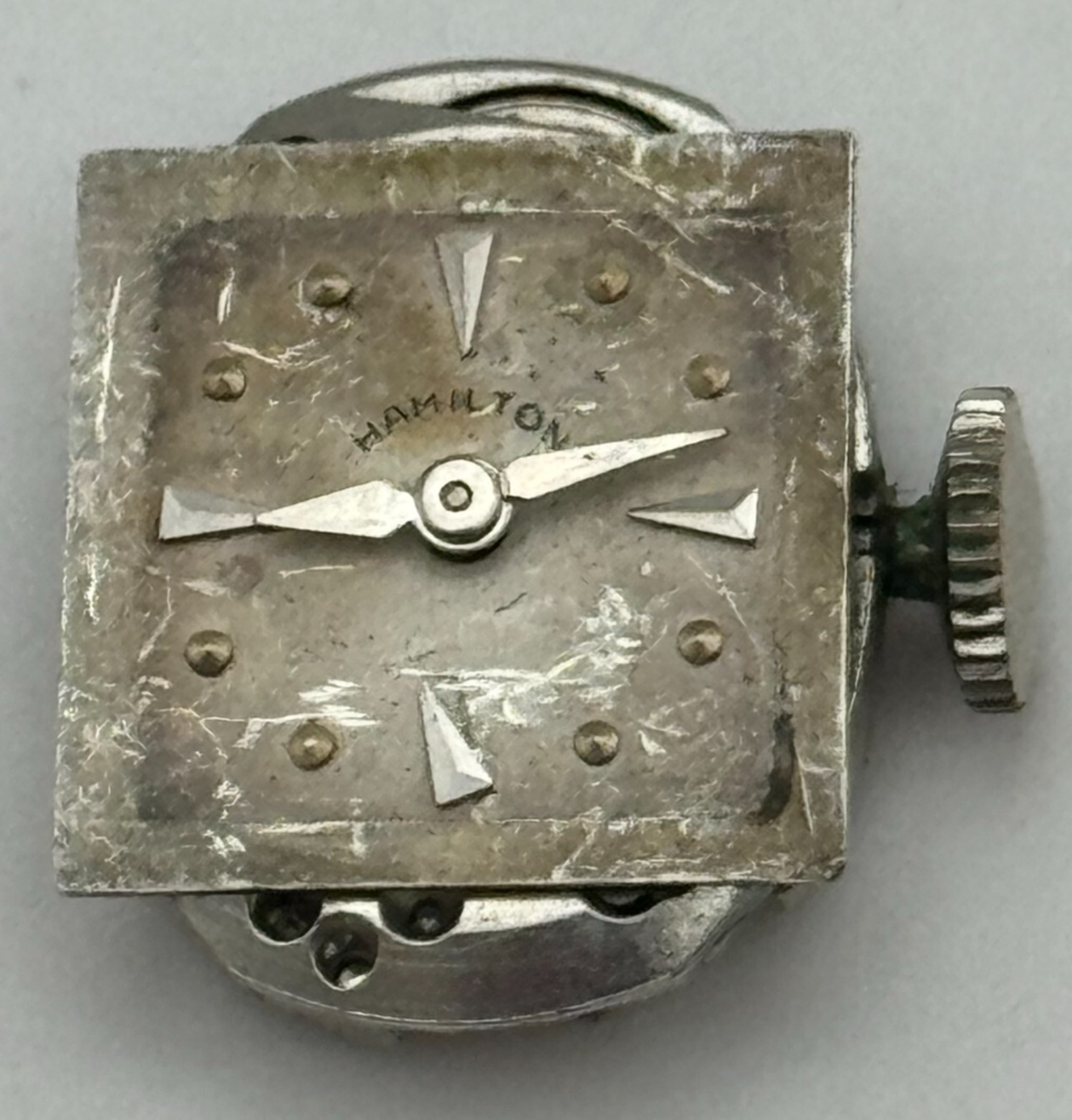 12.7mm Ladies Hamilton Cal 757 Manual Wind 22 Jewels Swiss Watch Movement PARTS