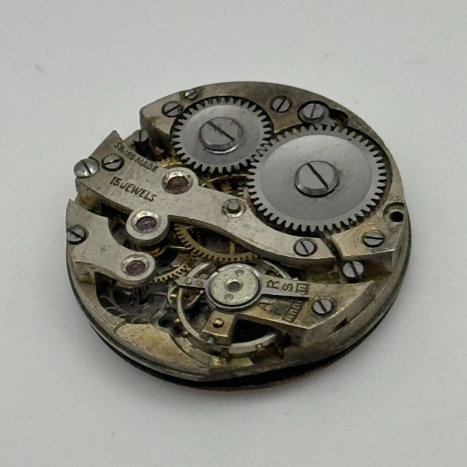 23.7mm 15 Jewels Porcelain Dial Swiss Trench Watch Movement Manual Wind PARTS