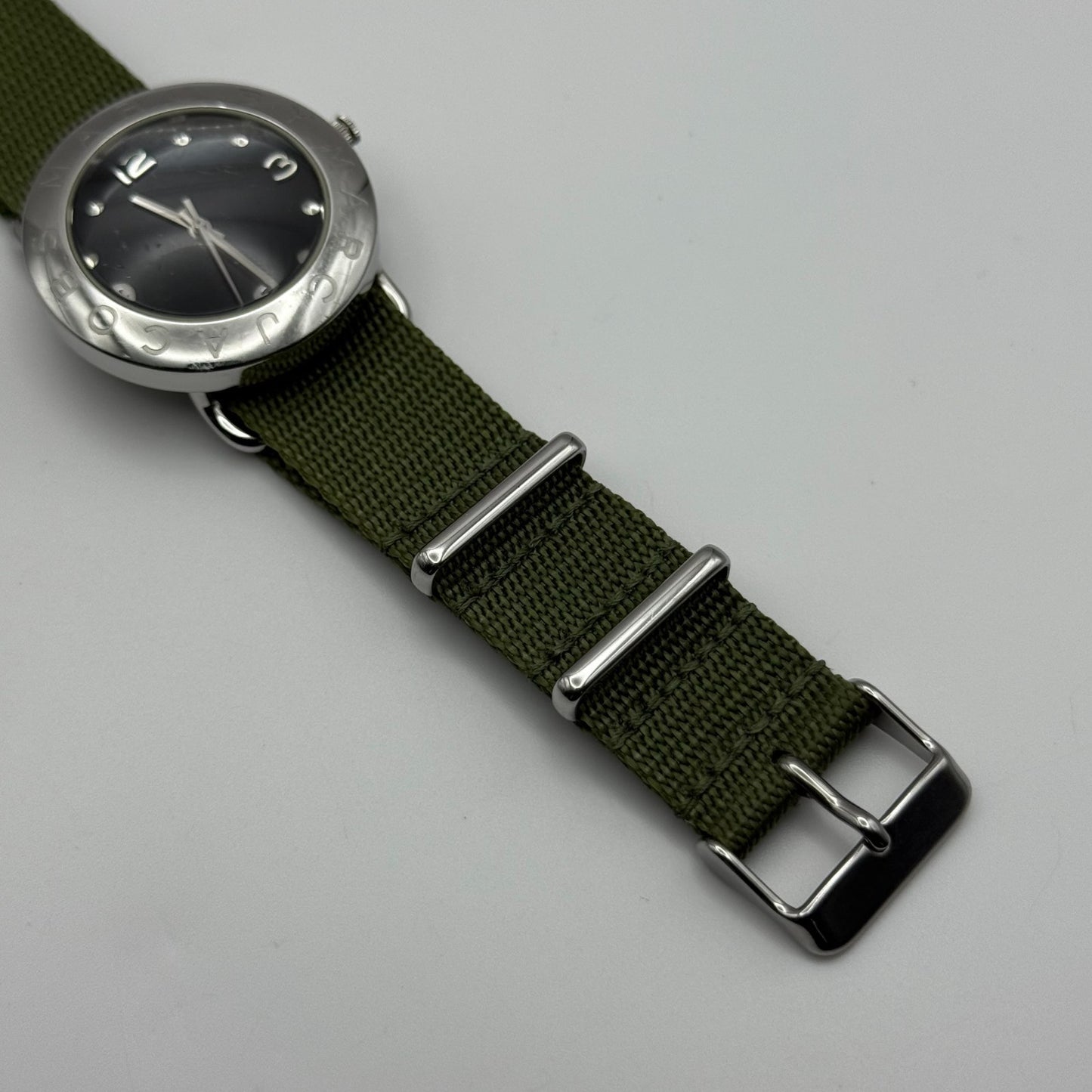 Marc by Marc Jacobs Men's Quartz Watch Black Dial Green Strap 36mm PARTS REPAIR