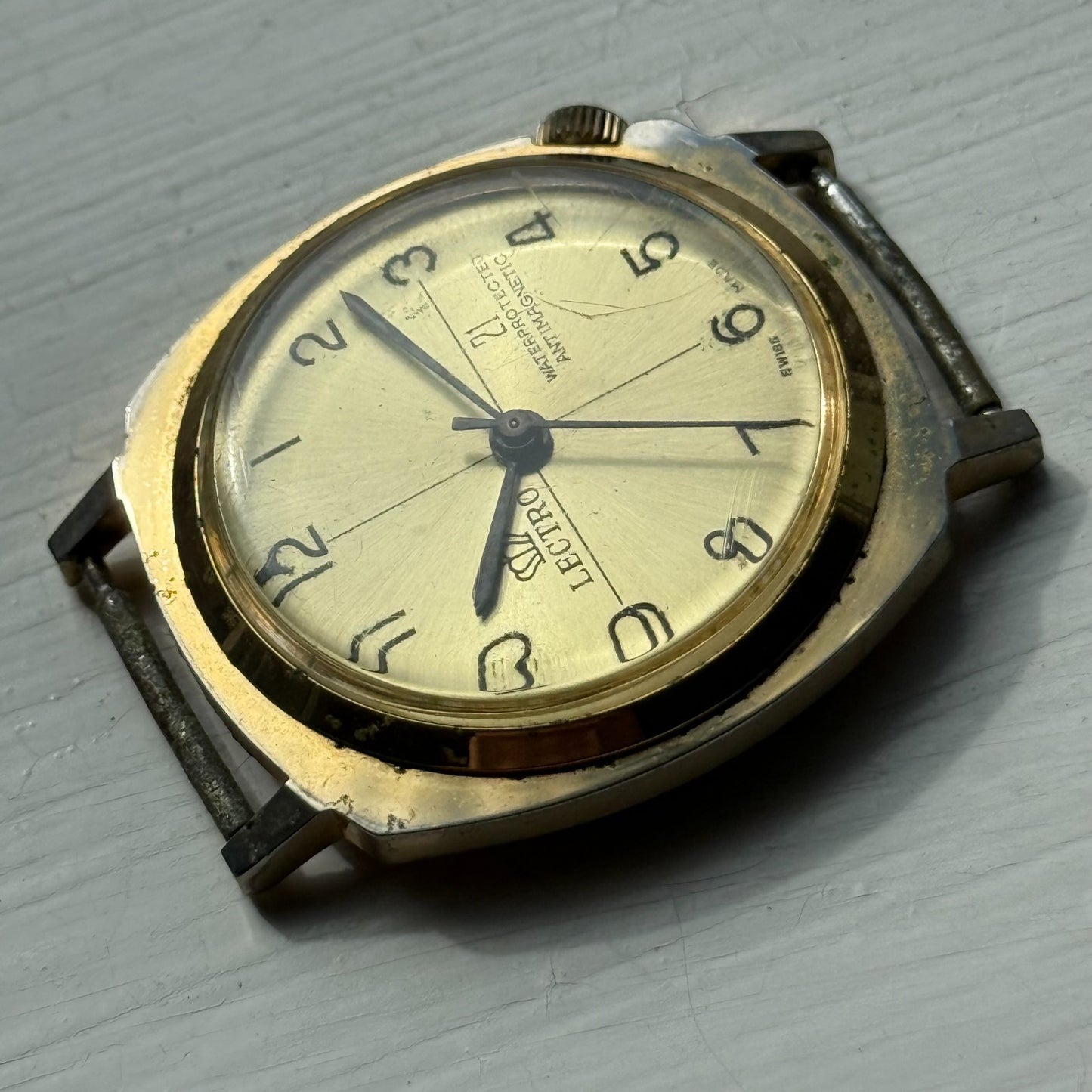 Men's Vintage Lectro BFG 866 Running Swiss Made Manual Wind Watch PARTS