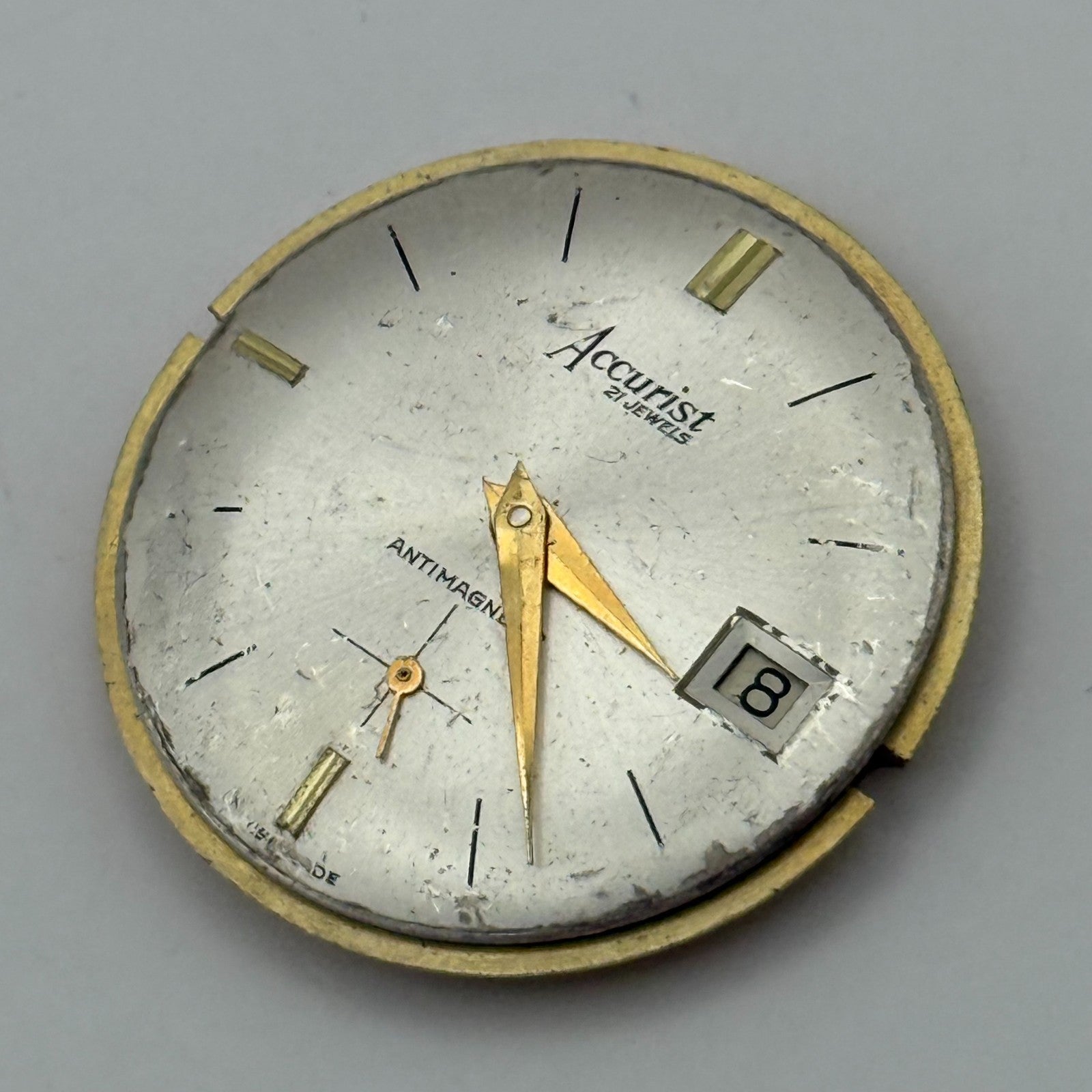 AS 1691/93 Watch Movement Accurist Manual Wind Vintage Swiss Parts Repair 30.3mm