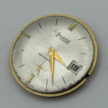 AS 1691/93 Watch Movement Accurist Manual Wind Vintage Swiss Parts Repair 30.3mm