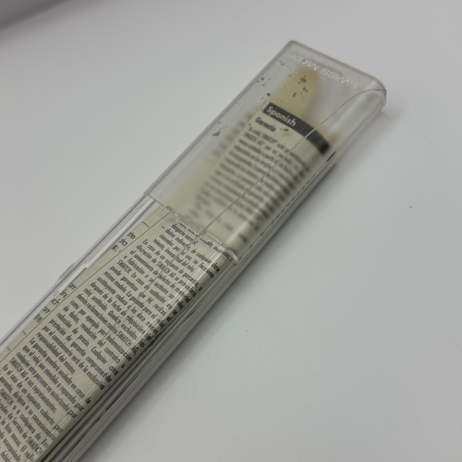 1998 Swatch Calendarium GK726 Quartz Watch Date White Dial Swiss + Box 33mm