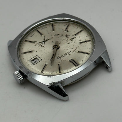 34mm Men’s Vintage Ingersoll Ronda RL 1215-21 Date Dial Swiss Watch PARTS REPAIR
