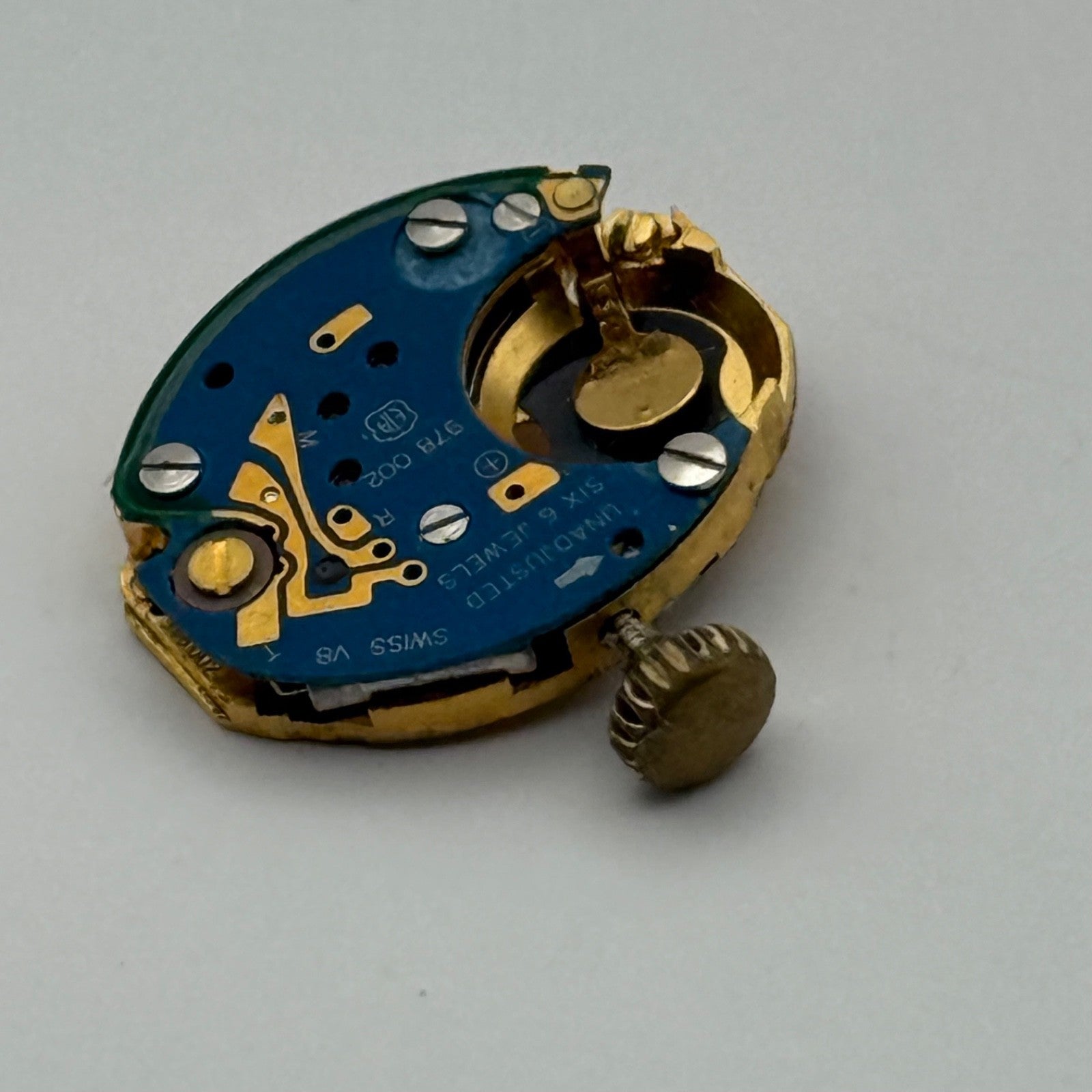 ETA 978.002 Quartz Watch Movement Incomplete Swiss Ladies Vintage Parts Repair